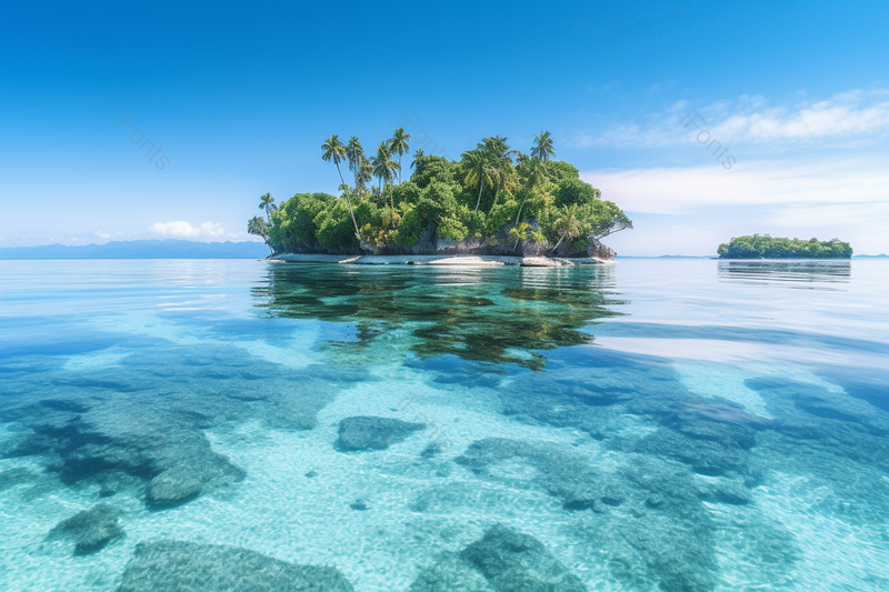 海水清澈透底旅游度假沙滩小岛,高清,摄影图,摄影图片,图片大全,摄影图免费下载